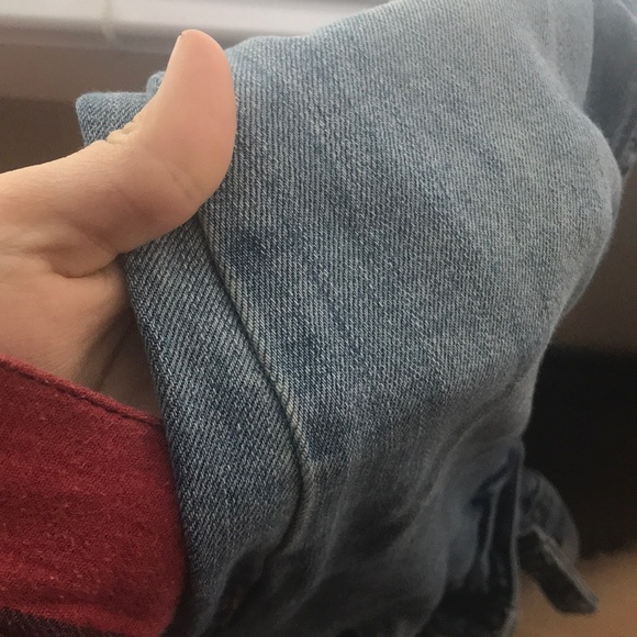 Free People Distressed Skinny Blue Jeans - Picture 4 of 6